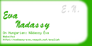 eva nadassy business card